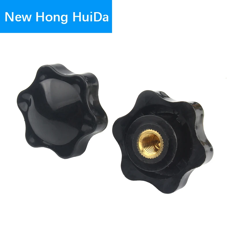 

Plum Bakelite Hand Tighten Nuts Clamp Knob Handle Thread Star Black Manual Thumb Nut M4 M5 M6 M8 M10 M12