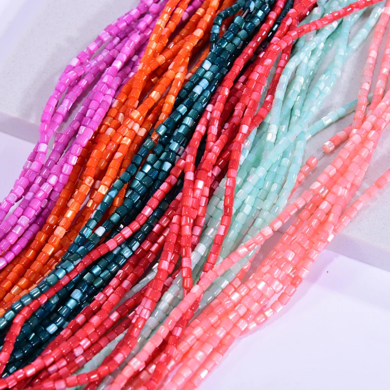 3.5*3 мм ракушечные бусины для создания украшений ручной работы: браслета, ожерелья. Естественный шлифованный окрашенный.