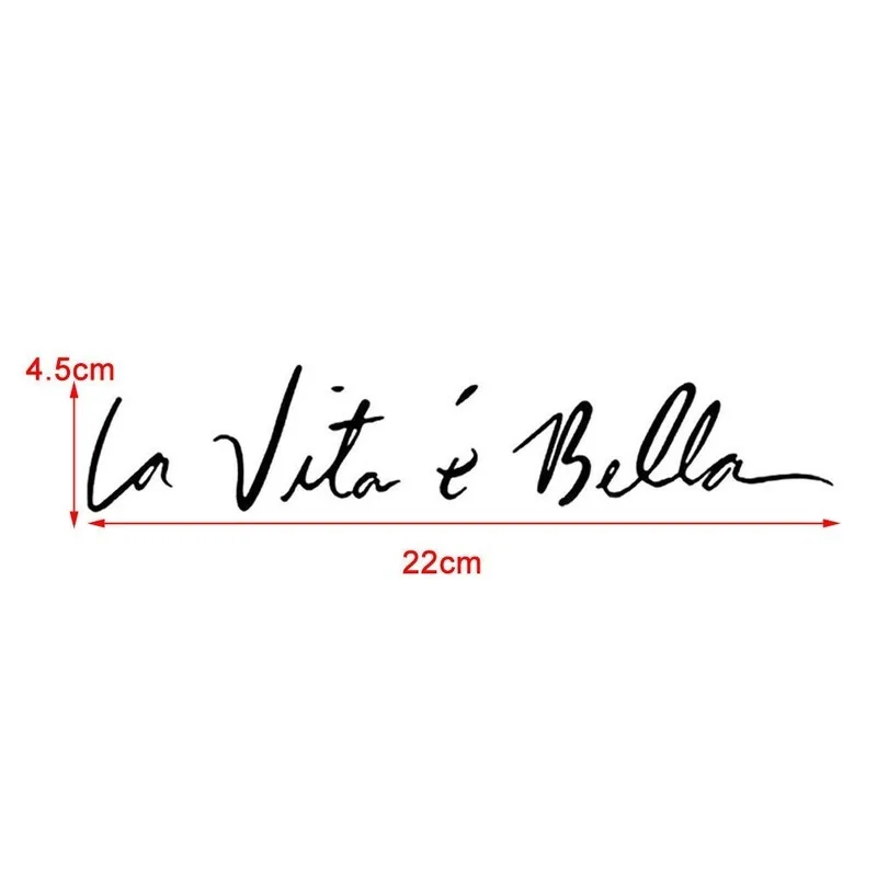 Забавная виниловая наклейка Life is Beautiful La Vita E Bella 22*4 5 см автомобильная s