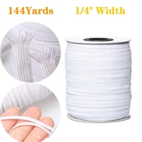 1 roll elastic band white 144yards 6mm nylon rubber band cord braid strong rope garment sewing accessory car storage aids tools