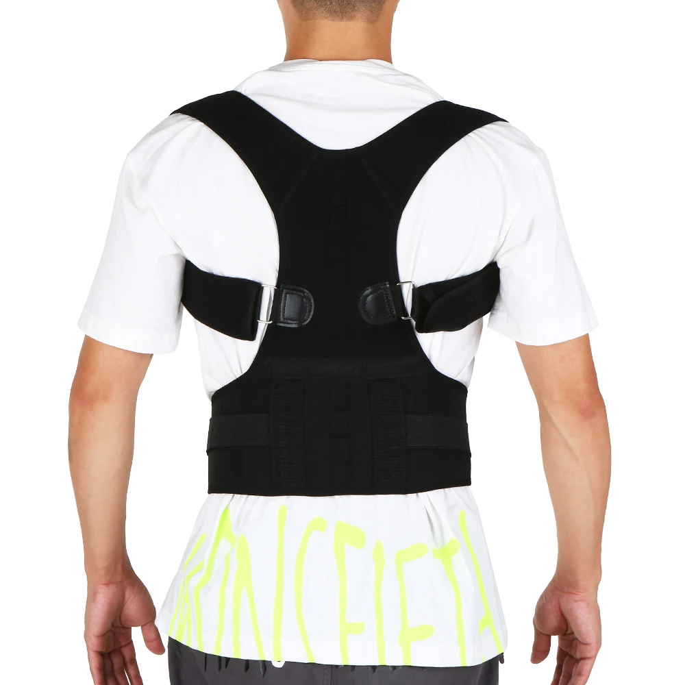 Корректор осанки поддержка ключицы магнитный фиксатор плечевой ремень для спины