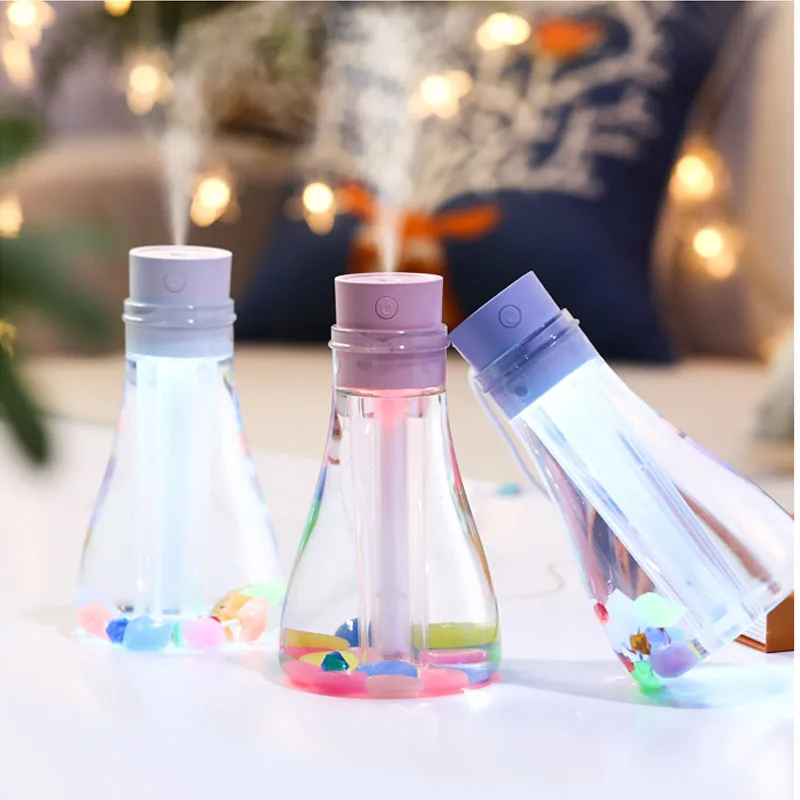 500 мл Желая бутылка увлажнитель воздуха с красочным ночным светом ароматизатор
