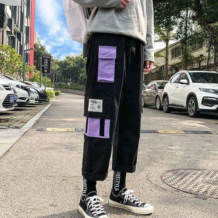 Штаны женские с завышенной талией в стиле хип хоп|Брюки| |