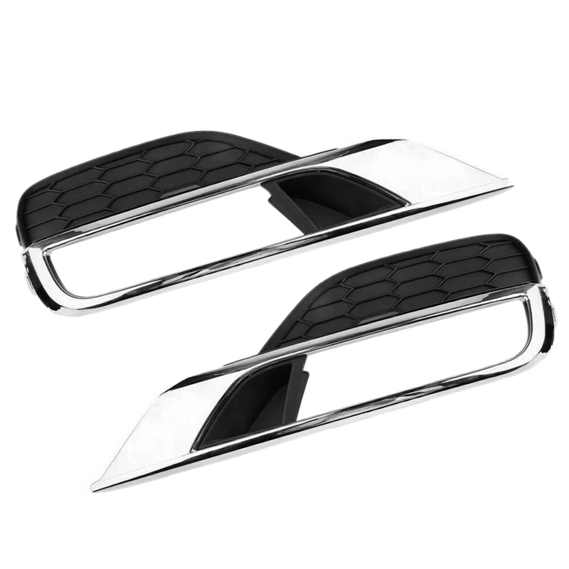 

AU05 -2Pcs Front Bumper Fog Light Grill Grilles Cover Trim Left+Right for Honda CR-V CRV 2015-2016