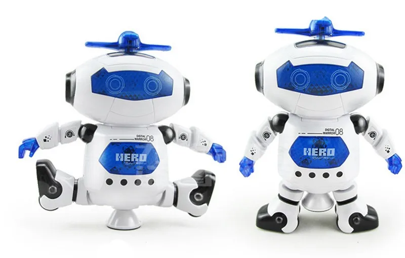 [Funny] Multi-function Stunt Kid robot Superhero Dance Electric Rotating dancing Robot With Light Music Musical Toy baby gift | Игрушки и