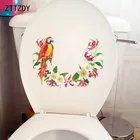 ZTTZDY 25,7  19,7 см Милый Попугай венок для дома украшения стены Забавный Туалет Стикеры аксессуары для туалета T2-1436