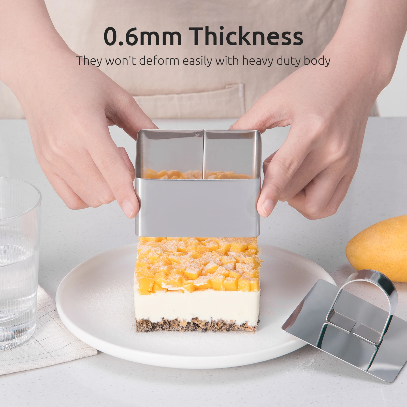 U Taste форма для торта кольцо выпечки Мусса мини нержавеющая сталь резак печенья