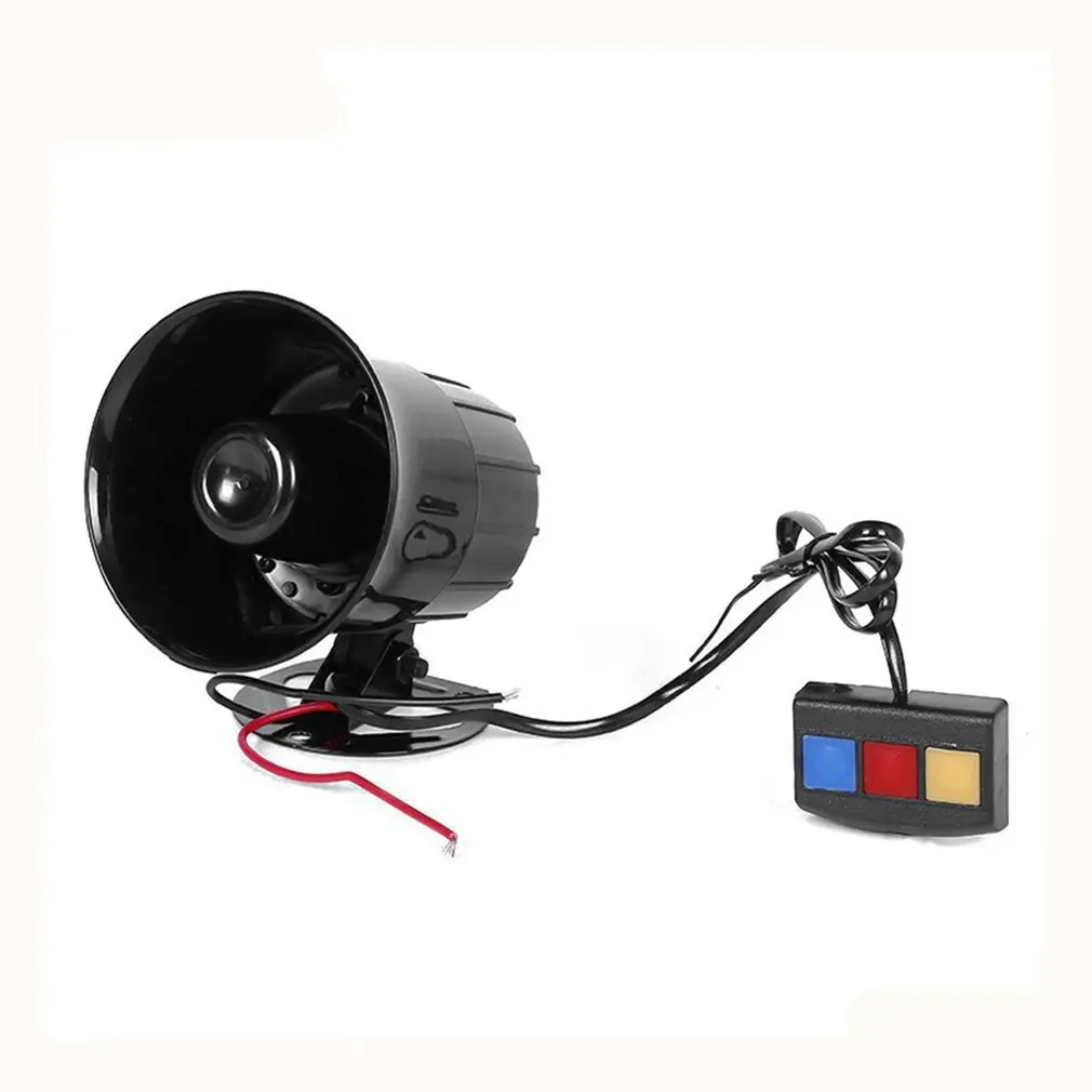 

Practical Motorcycle Car Alarm Siren 3 Tone Horn Loud Speaker Auto Alarm Police Firemen Ambulance 3 Sound Car Horn