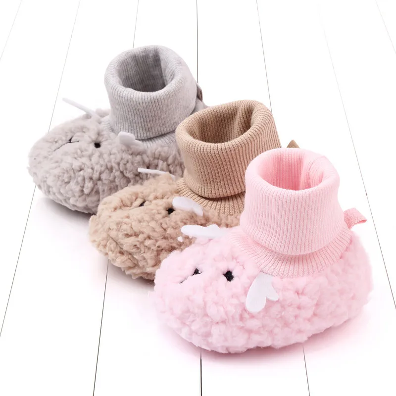 

New autumn winter Thicken baby shoes Keep Warm Shoes First Walkers Anti-slip Newborn Toddler Infant Girl Footwear Shoes