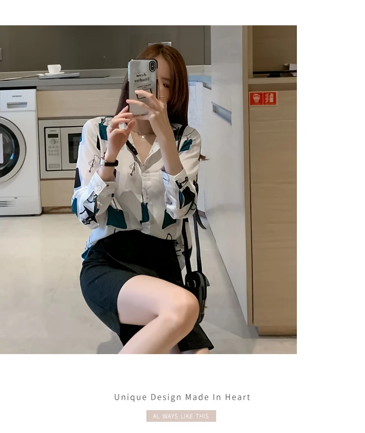 

Korean Fashion Chiffon Women Blouses Office Lady Shirt and Blouse Turn-down Collar Blusas Plus Size Womens Tops and Blouses
