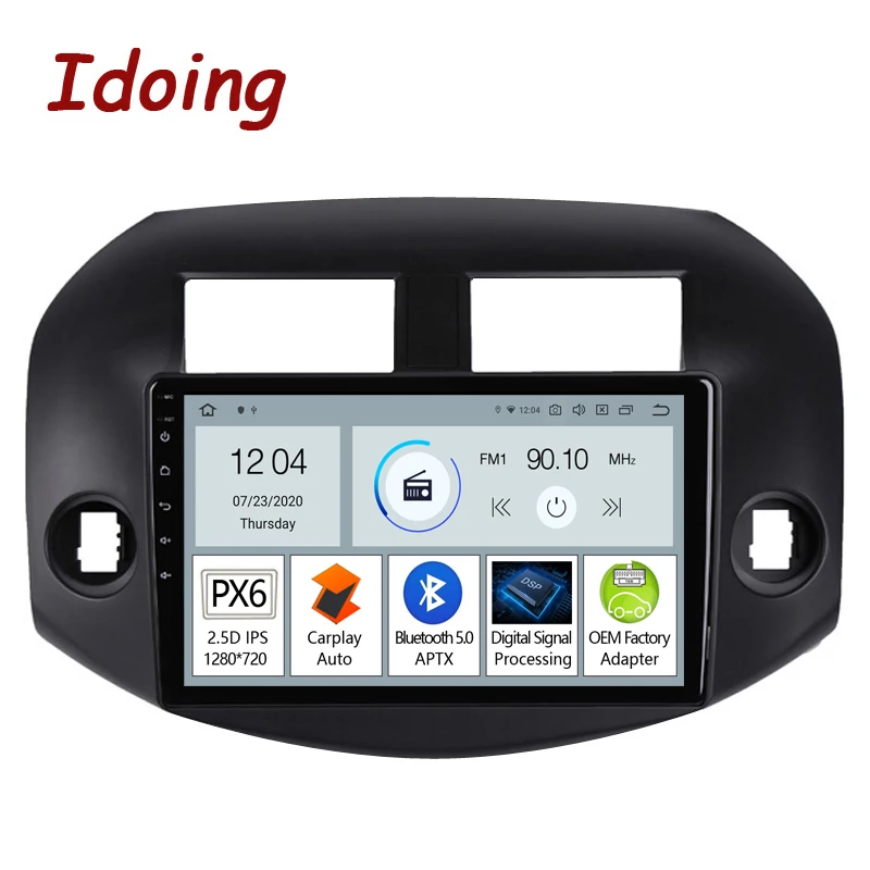 Автомагнитола Idoing PX6 10 2 дюйма Android для toyota RAV4 3 XA30 2005 GPS-навигация Bluetooth 5 0 головное