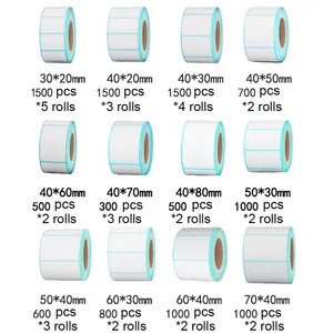 1500pcs/Roll Label Sticker Waterproof Adhesive Thermal Paper Supermarket Price Blank Label Direct Print Sticker Paper