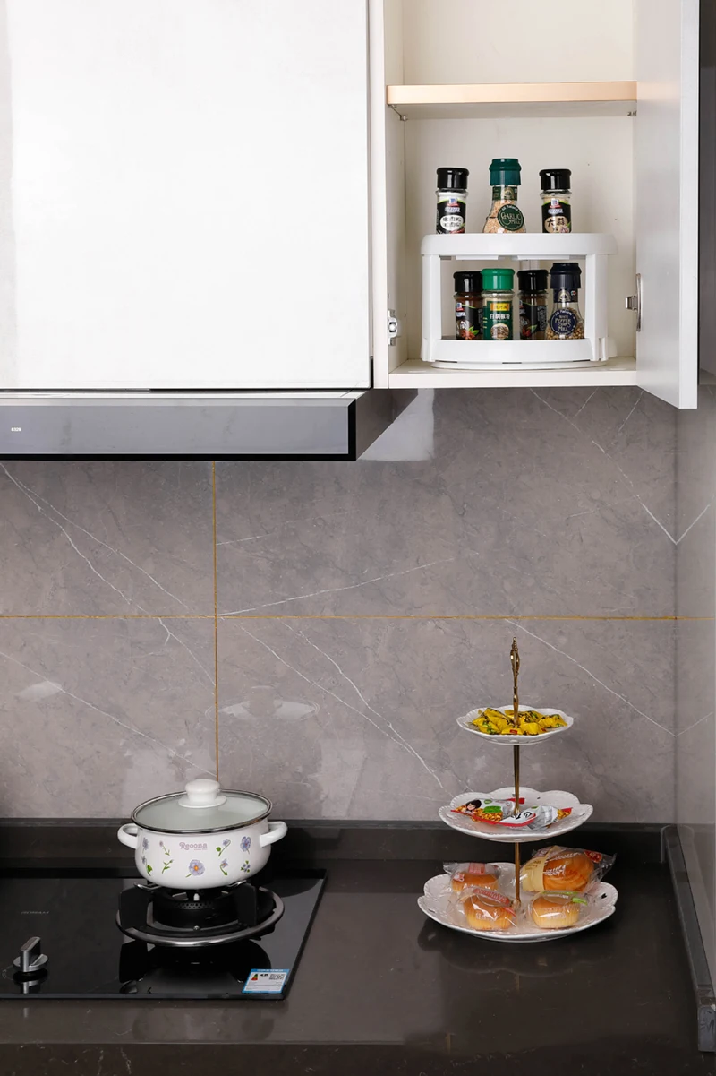 Кухонный органайзер для приправ банки полка бутылки шейкеры перца двухслойный