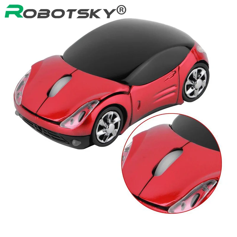 USB 1600 Точек на дюйм Беспроводной Мышь спортивные автомобильное моделирование 2 4