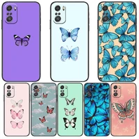 beautiful butterfly pattern phone case for xiaomi mi 11 lite pro ultra 10s 9 8 mix 4 fold 10t 5g black cover silicone back prett