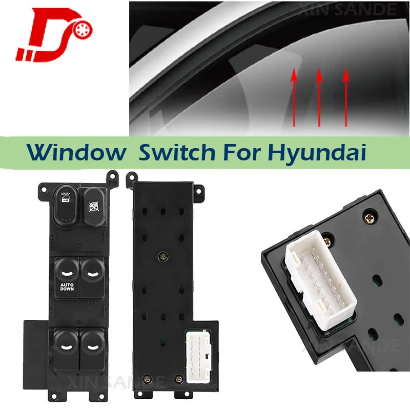 Car Parts High Quality Master Electric Window Switch Button 93570-2L010 For Hyundai i30 2008 2009 2010 2011 | Автомобили и