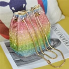 Женская сумка-мешок разноцветные стразы с бисером в виде бриллиантов; Женские Свадебные клатч кошелек и сумки той же расцветки, роскошная сумка ZD1570