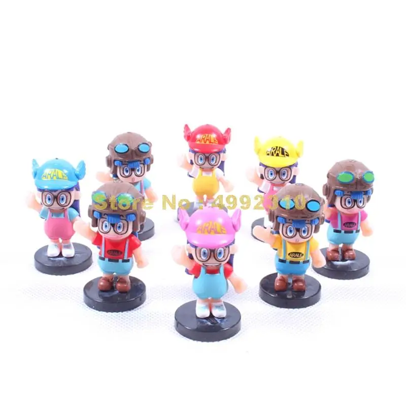 8 шт./компл. мультяшная милая фигурка Dr.slump Arale из ПВХ игрушка 5 см|Игровые фигурки и