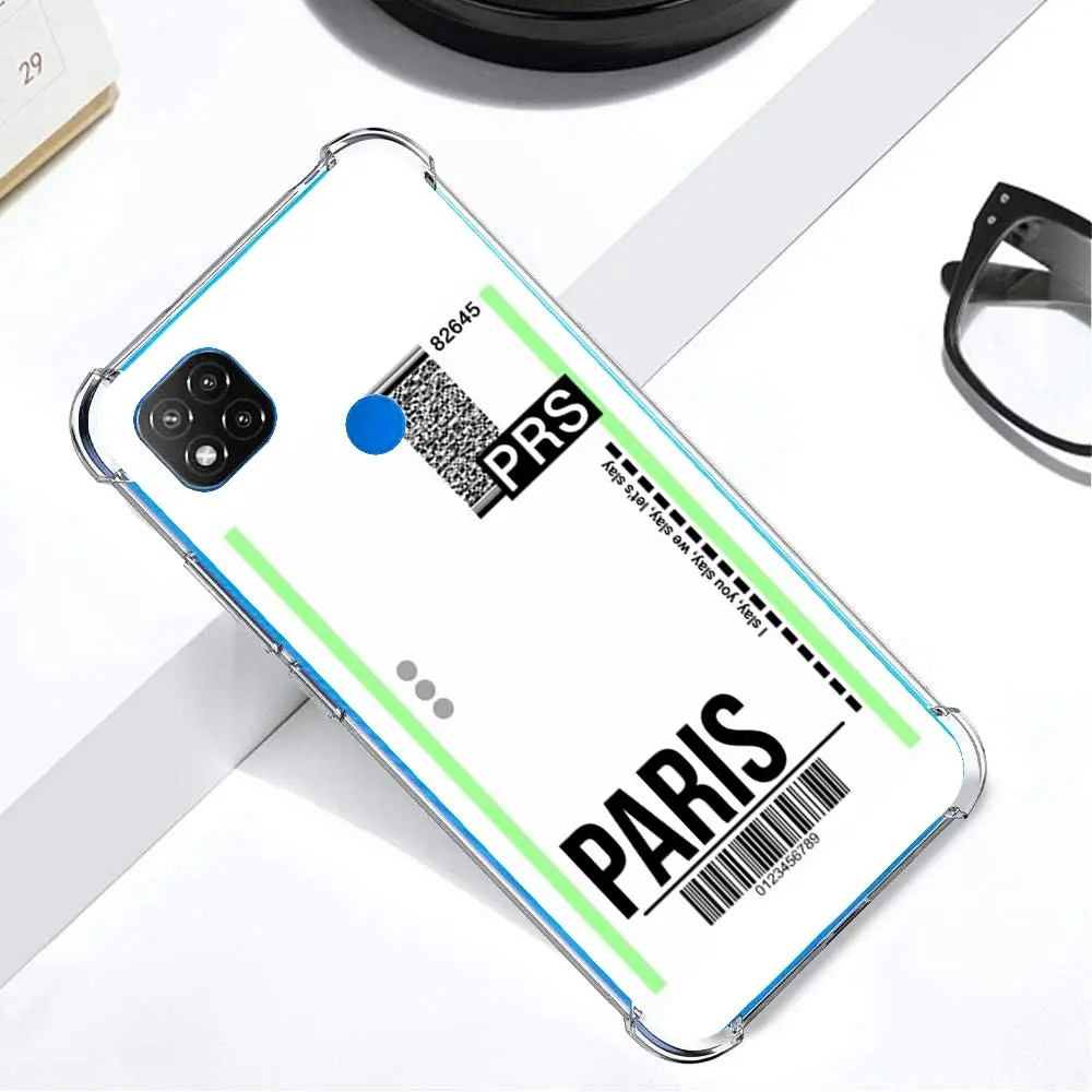 

Phone Case For Xiaomi Mi Note 10 10T 9T Lite CC9 Poco A2 X2 M2 F2 X3 C3 Pro 5G Airbag Silicone Soft Cover Ticket label