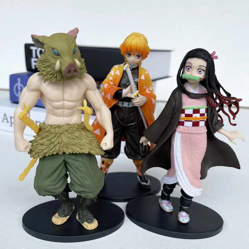 

Anime Demon Slayer Figure Kimetsu No Yaiba Action Figure Kamado Tanjirou Nezuko PVC Model Toys Gift Zenitsu Figurine Inosuke