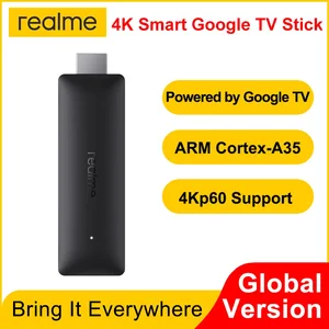 realme 4k smart google tv stick global version 2gb 8gb hdmi 2 1 quad core cpu dual core gpu hdr 10 4kp60 bluetooth 5 0 free global shipping