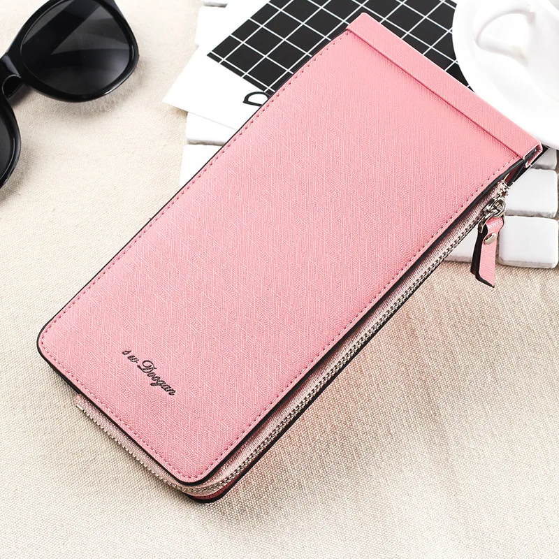 Новинка 2020 Женский кошелек длинный с поперечным узором отделением для карт