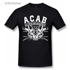 Красивая футболка Acab с изображением всех кошек, забавные хлопковые футболки с графическим рисунком, футболка с коротким рукавом, мужская одежда