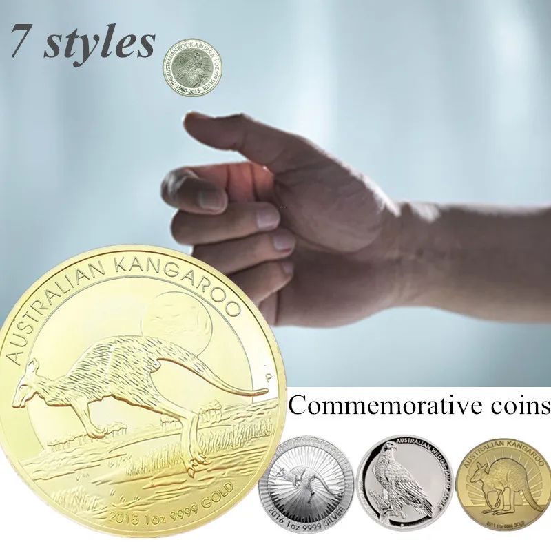 Памятная монета в виде кленового листа 5 типов панда динозавр кошка узор