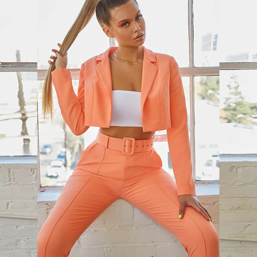 Женский офисный костюм из двух предметов деловой пиджак и Вечерние брюки