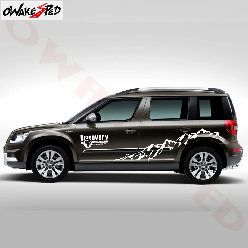 Декоративные наклейки s Discovery Mountain виниловые для кузова автомобиля Skoda Yeti 2009 2017 1