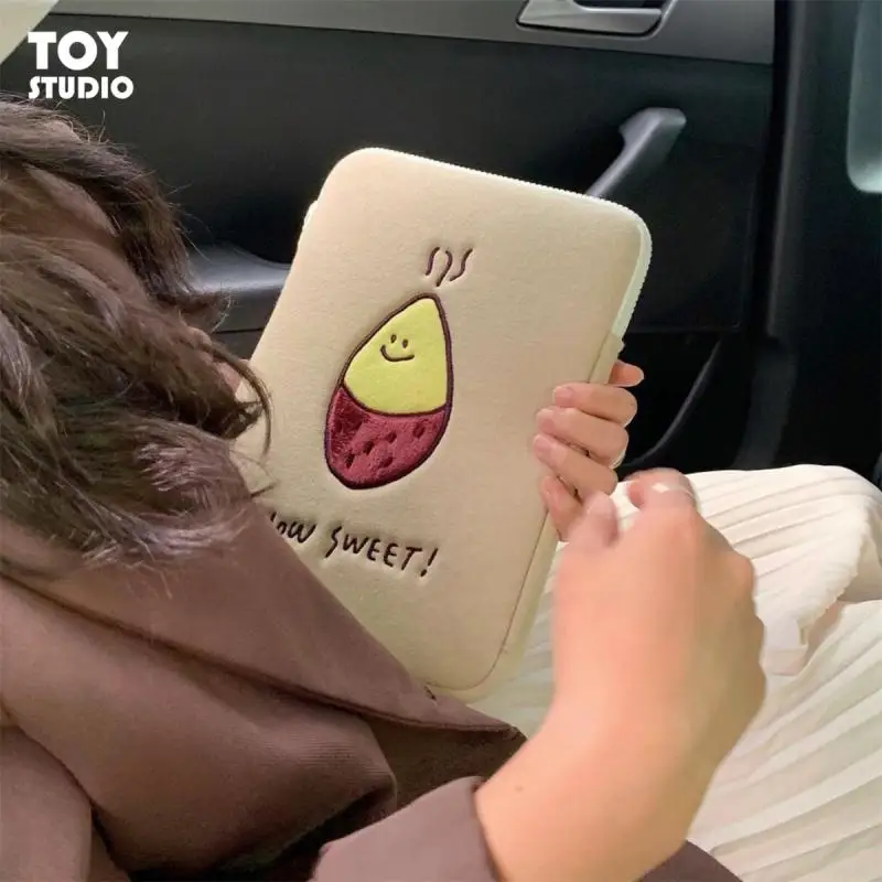 

Cute Lemon Plush Tablet Laptop Case Bags Laptop Notebook Inner Bag Tablet Sleeve Cover Bag 11/13inch Macbook Zipper Sleeve Case