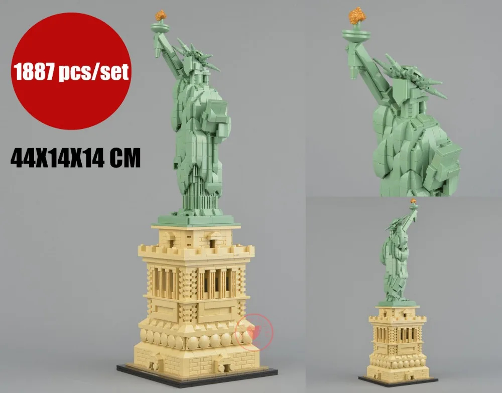 Игрушки для детей Соединенные Штаты свободы fit City architecture streetview Кирпичи