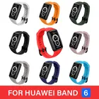 Ремешок силиконовый для Huawei Band 6, сменный спортивный браслет для наручных часов Huawei Honor Band 6
