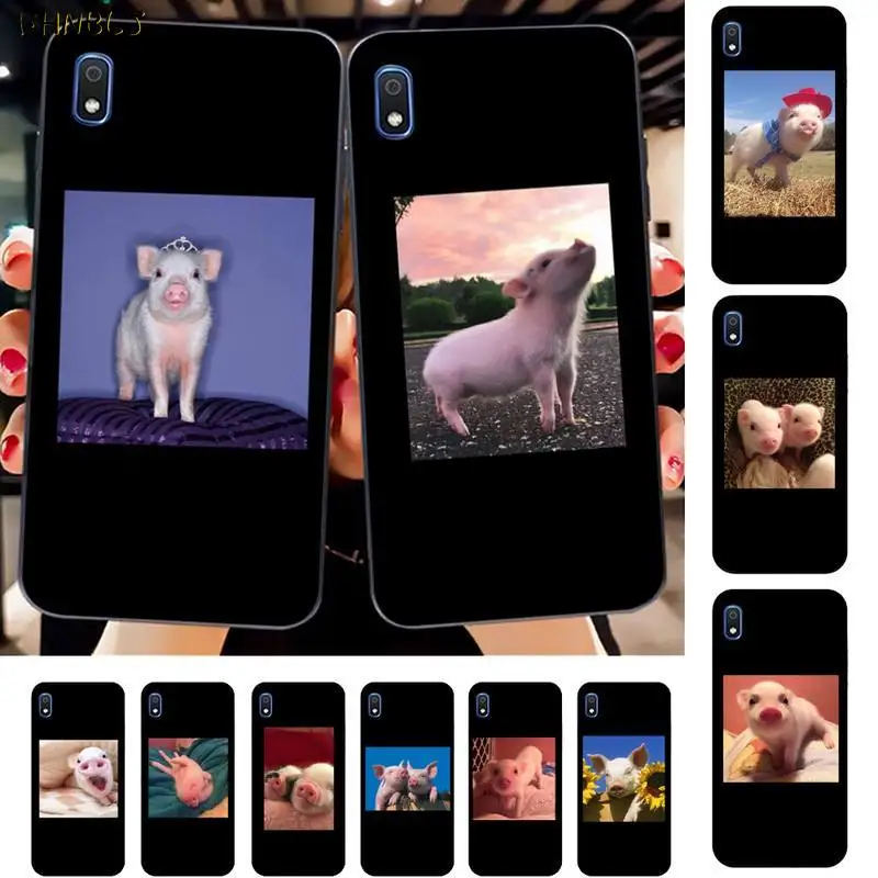 

FHNBLJ Cute Little Pink Pet Pig Soft Phone Cover for Samsung A10 20s 71 51 10 s 20 30 40 50 70 80 91 A30s 11 31 21