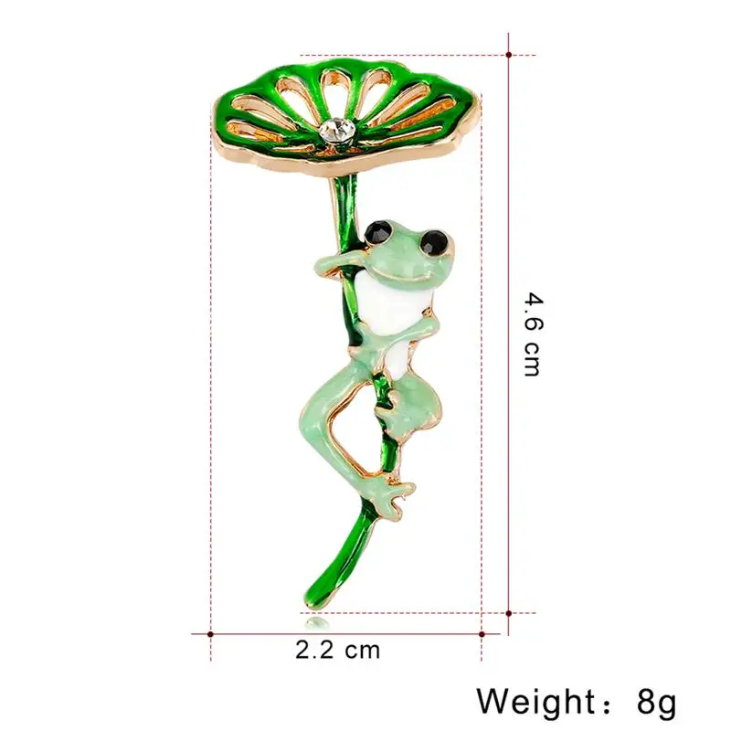 2 шт. женская брошь в форме лягушки листа лотоса нагрудная тканевые аксессуары