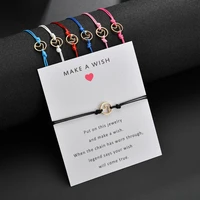make a wish paper card ocean waves beach nautical surfing adjustable bracelets fashion women jewelry gifts