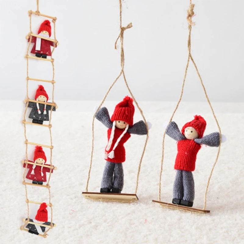 Рождественские украшения из шерстяного войлока Для мальчиков и девочек качели