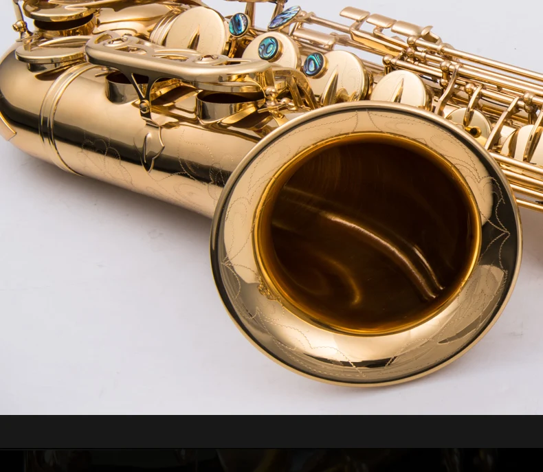 High quality professional Brass body Tenor Saxophone NAIPUTESI NT-TX800 Electrophoresis gold Bb Sax With accessories | Спорт и