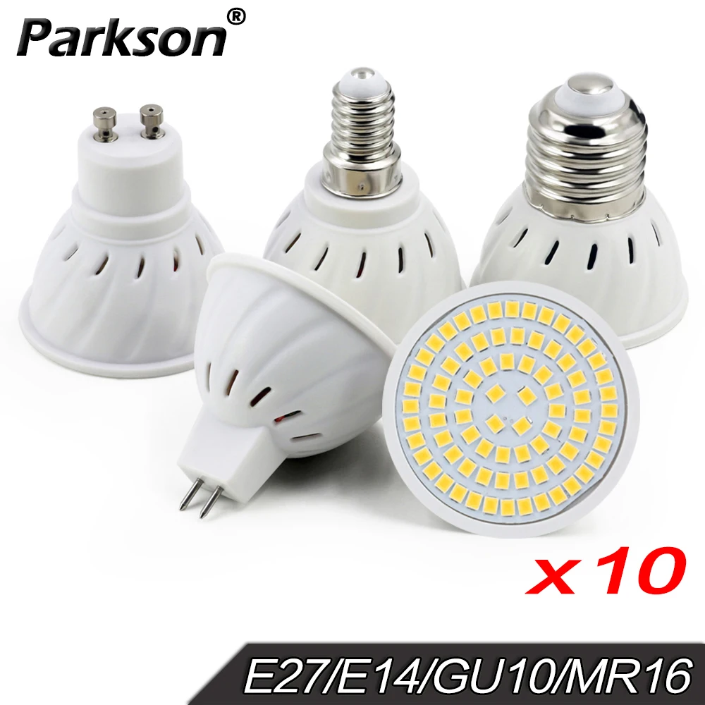 

PARkson светодиодная лампа E27/E14/MR16/GU10 220В SMD2835 48/60/80 светодиодов
