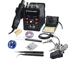 Eruntop SMD наладочная станция 8586D + Электрический паяльник с двойным цифровым дисплеем, тепловая пушка