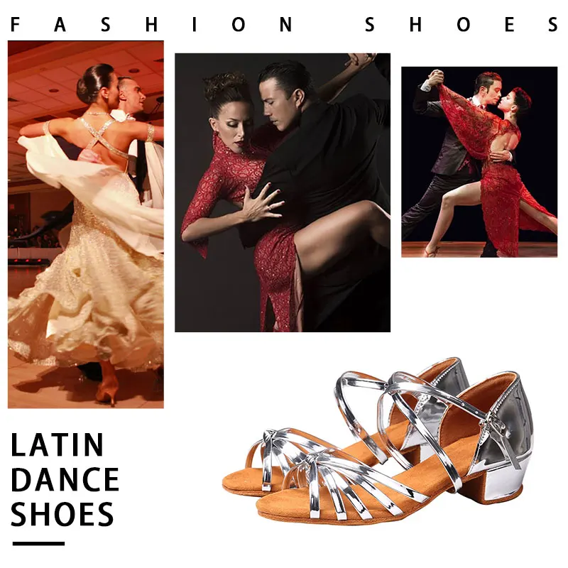 SWDZM Children Latin Dance Shoes Women Girls Ballroom Modern Waltz Dancing Kids Soft Outsole Salsa Sandals Size 26-40 | Спорт и