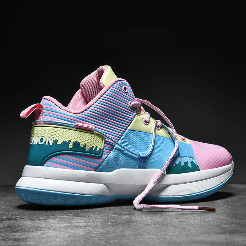 

Men's Basketball Shoes Fashion Rainbow Basketball Sneakers for Men Hip Hop Street Culture Sport Shoes Outdoor Sports Trainers