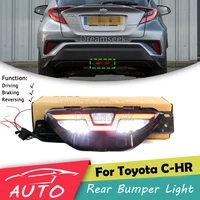 red led reflector rear fog tail light for toyota c hr chr 2016 2021 brake lamp parking warning driving lamp