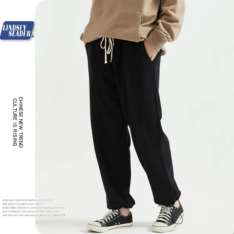 Мужские шаровары с боковыми карманами однотонные брюки-карго повседневные