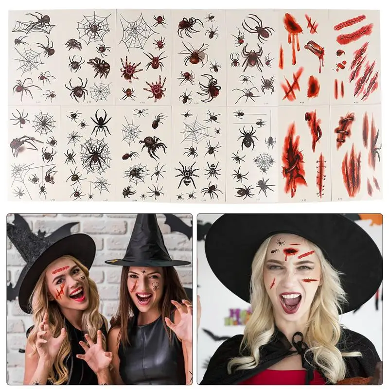 1 комплект кровопролитные жуткие страшные водостойкие настенные наклейки на