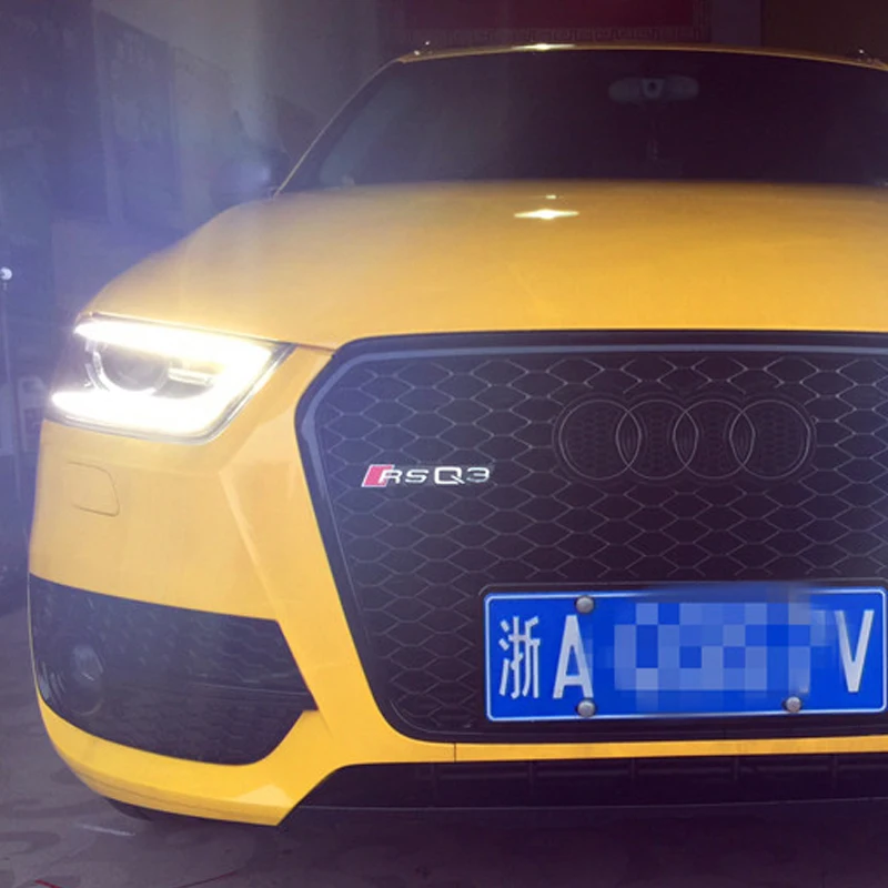 Черная Автомобильная противотуманная фара 2013 ~ 2015 от Q3 до RSQ3 передняя решетка для