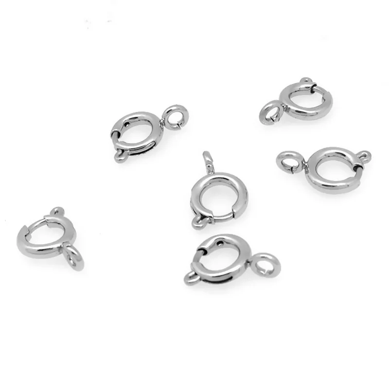 

Anti-allergy Stainless Steel Round Slingshot Buckle Spring Buckle DIY Jewelry Making Bracelet Necklace Steel Accessories Finding
