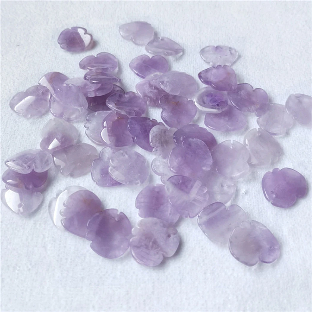 2 шт. бусины из натурального аметиста 13 х16 мм | Украшения и аксессуары