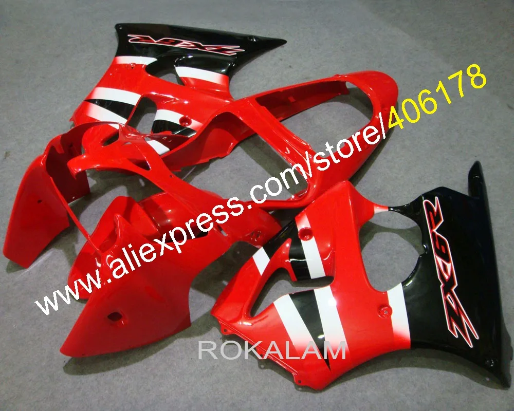 

Для Kawasaki Ninja ZX6R 00-02 ZX 6 R 636 ZX-6R красный черный белый ZX636 ZX-636 2000 2001 2002 комплект обтекателей (литьё под давлением)