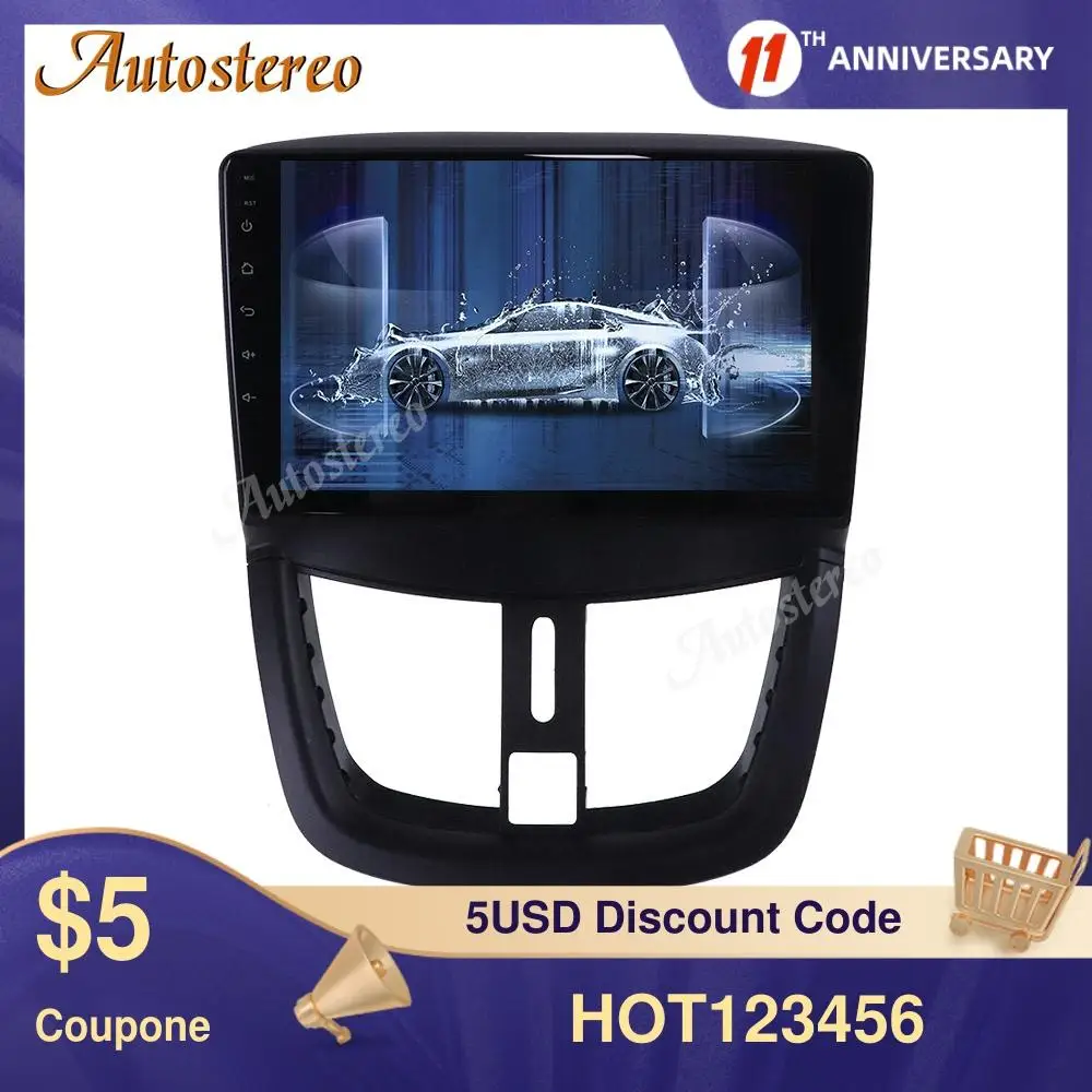 Android 9 0 автомобильный DVD плеер GPS навигатор для Peugeot 207 2006 2015 мультимедийный Авто